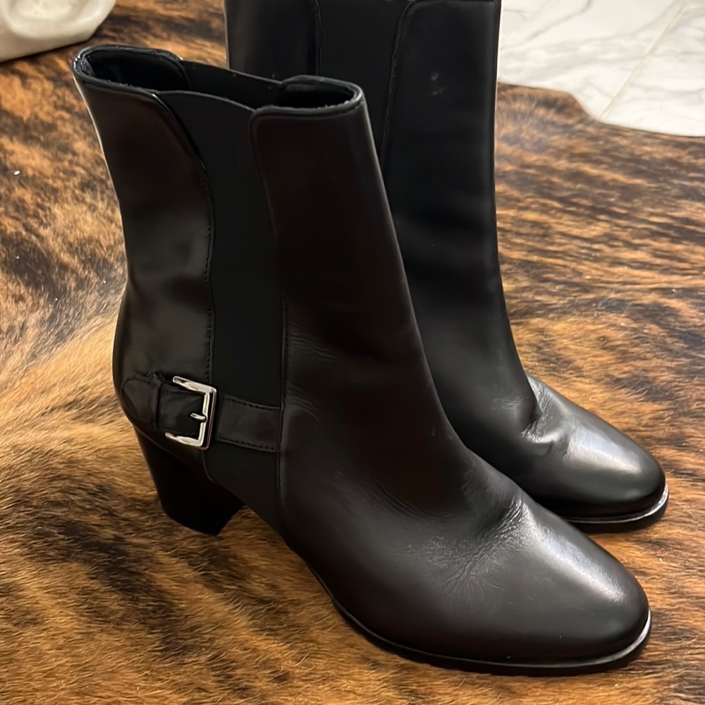Like new Cole Haan black leather short boots.  Size 8b.  Buttery soft leather.